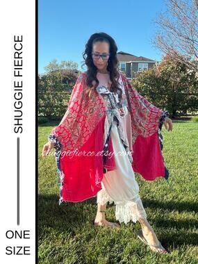 ✨ Shuggie Fierce One-of-a-Kind Upcycled Western Graphic Boho  Tunic | One Size✨